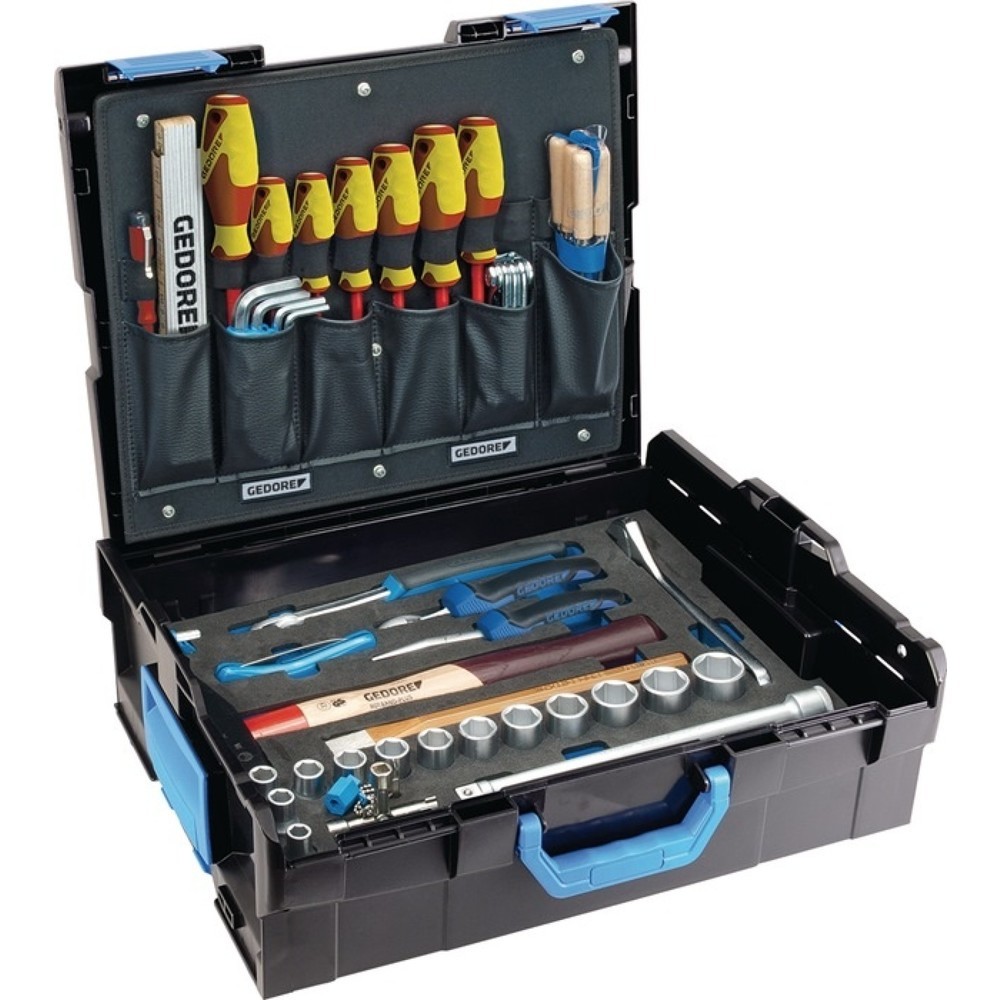 Produktabbildung: GEDORE Werkzeugsortiment 1100-01 58-tlg.allgemeines Handwerk L-Boxx