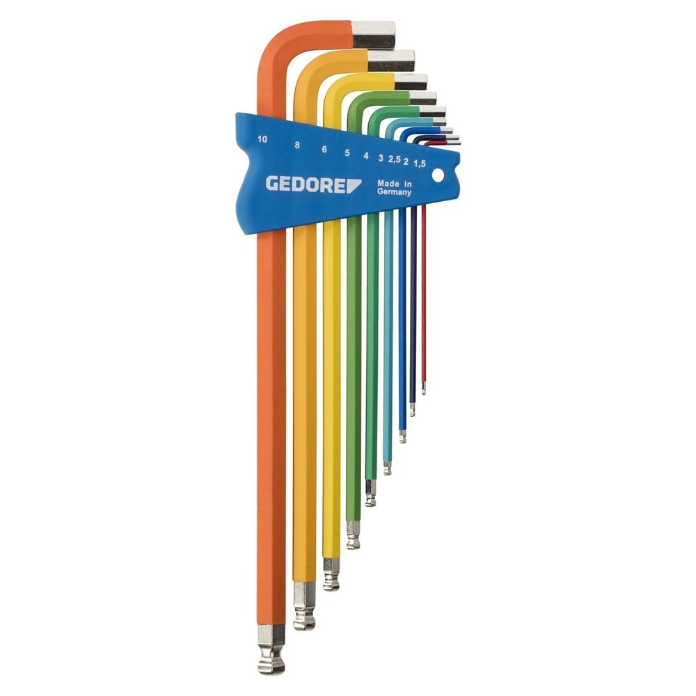Produktabbildung: GEDORE Winkelschraubendreher-Satz 9tlg bunt H 42 CKEL-09