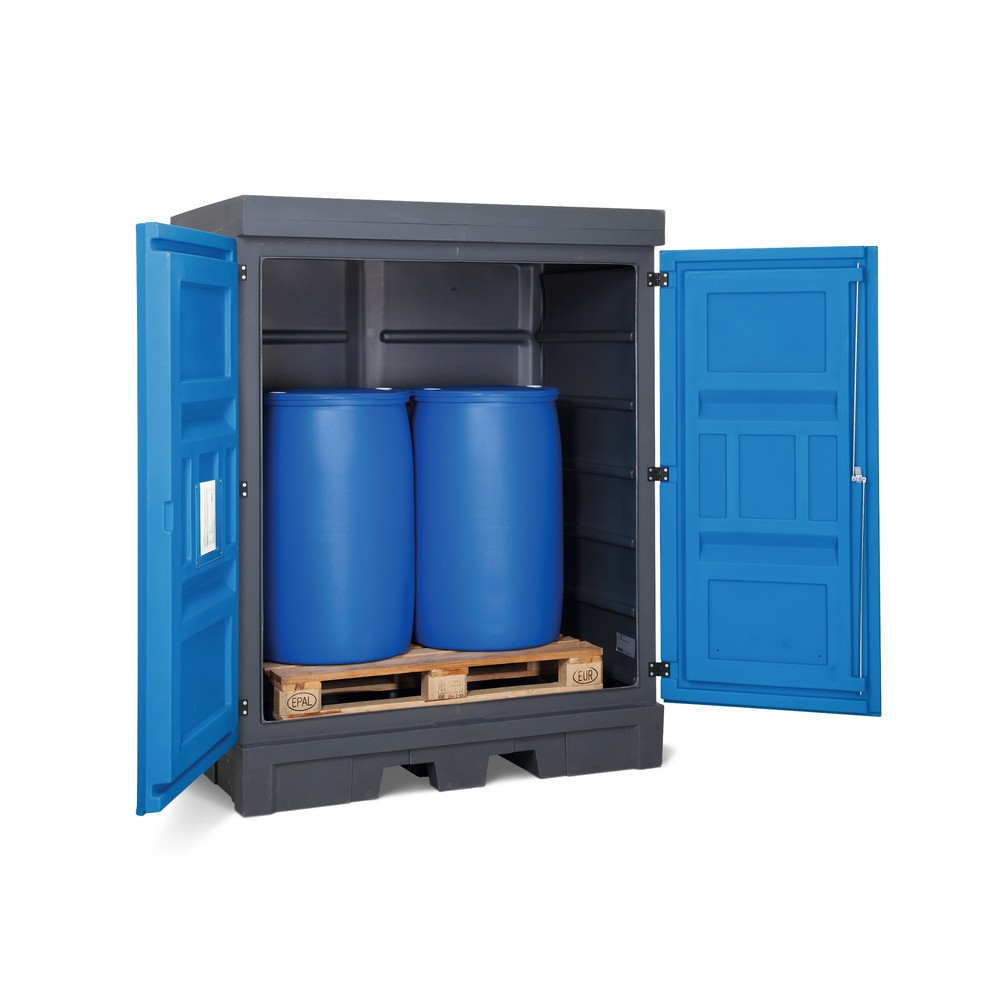 Produktabbildung Nr. 2: Gefahrstoff-Depot aus PE, HxBxT 1.980 x 1.560 x 1.080 mm, 2x 200 l