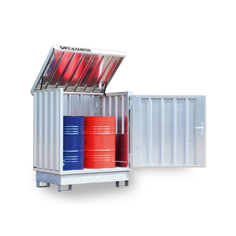 Produktabbildung: SAFE Master® Gefahrstoff-Depot, verzinkt, 2x 200 l, HxBxT 1.685 x 1.420 x 1.080 mm