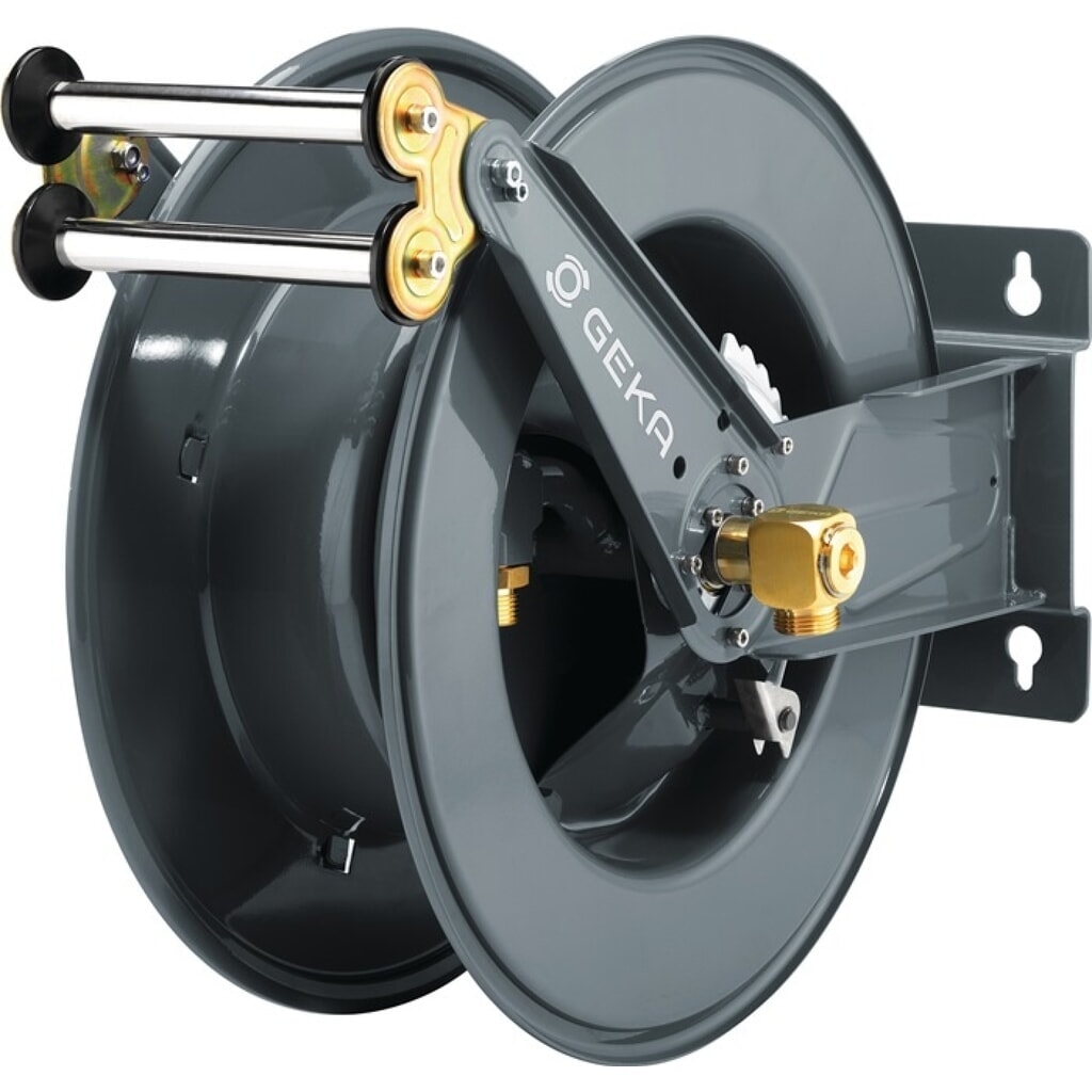 GEKA Schlauchwagen PA30, Gehäuse Stahl Federrückzug, Anschlussgewinde 33,25 mm G 1 AG ″, Ausgangsanschluss G 1 AG ″ Produktabbildung: GEKA Schlauchwagen PA30, Gehäuse Stahl Federrückzug, Anschlussgewinde 33,25 mm G 1 AG ″, Ausgangsanschluss G 1 AG ″