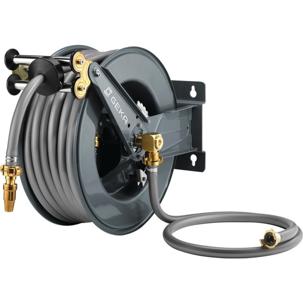 Produktabbildung: GEKA Schlauchwagen PA30SK, pulv. Stahl, Anschlussgewinde 33,25 mm G 1 AG ″, Ausgangsanschluss G 1 AG ″