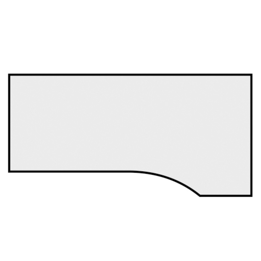 Produktabbildung Nr. 3: Geramöbel Manuell höhenverstellbarer Schreibtisch Profi, 4-Fuß-Gestell, PC-Form-Tischplatte rechts, BxT 1800 x 1000 mm, lichtgrau