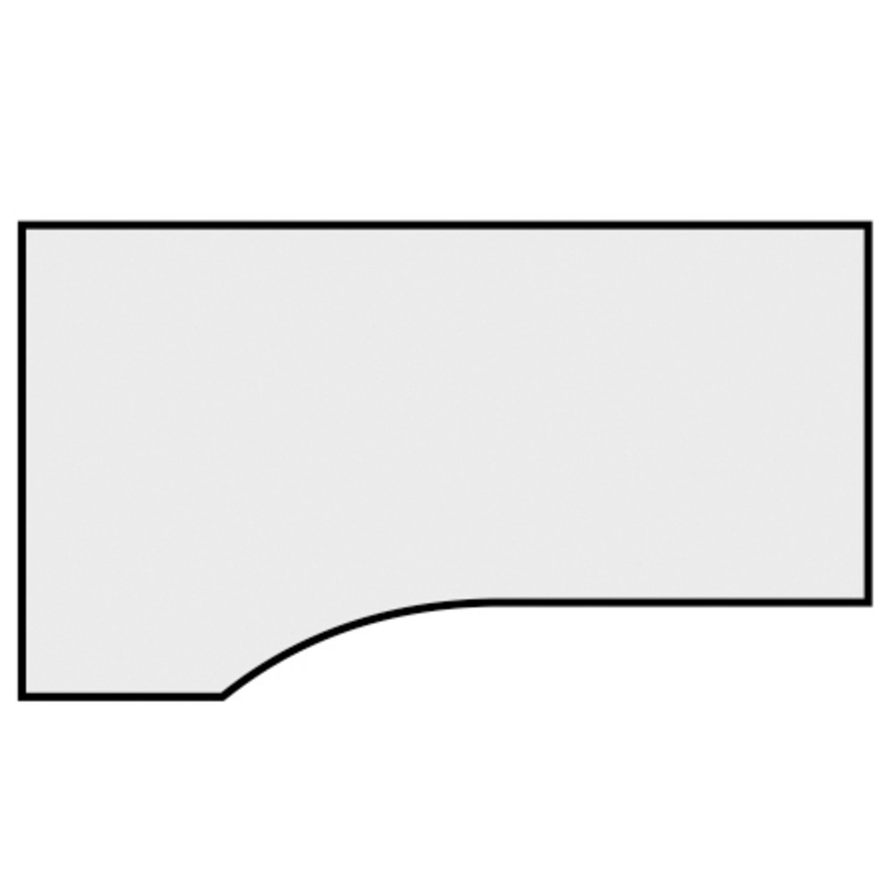 Produktabbildung Nr. 4: Geramöbel Manuell höhenverstellbarer Schreibtisch Profi, 4-Fuß-Gestell, PC-Form-Tischplatte rechts, BxT 1800 x 1000 mm, lichtgrau