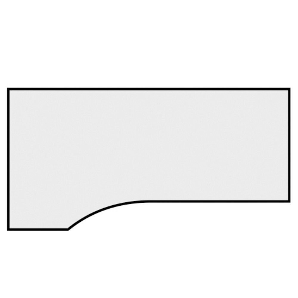 Produktabbildung Nr. 5: Geramöbel Manuell höhenverstellbarer Schreibtisch Profi, 4-Fuß-Gestell, PC-Form-Tischplatte rechts, BxT 1800 x 1000 mm, lichtgrau