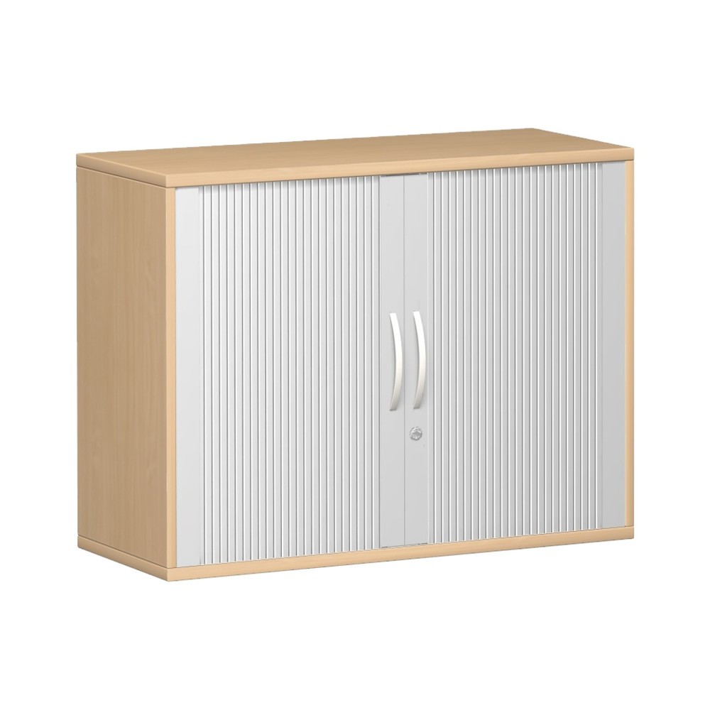Produktabbildung: Geramöbel Querrollladenschrank Profi, 2 OH, Breite 1.000 mm, Buche
