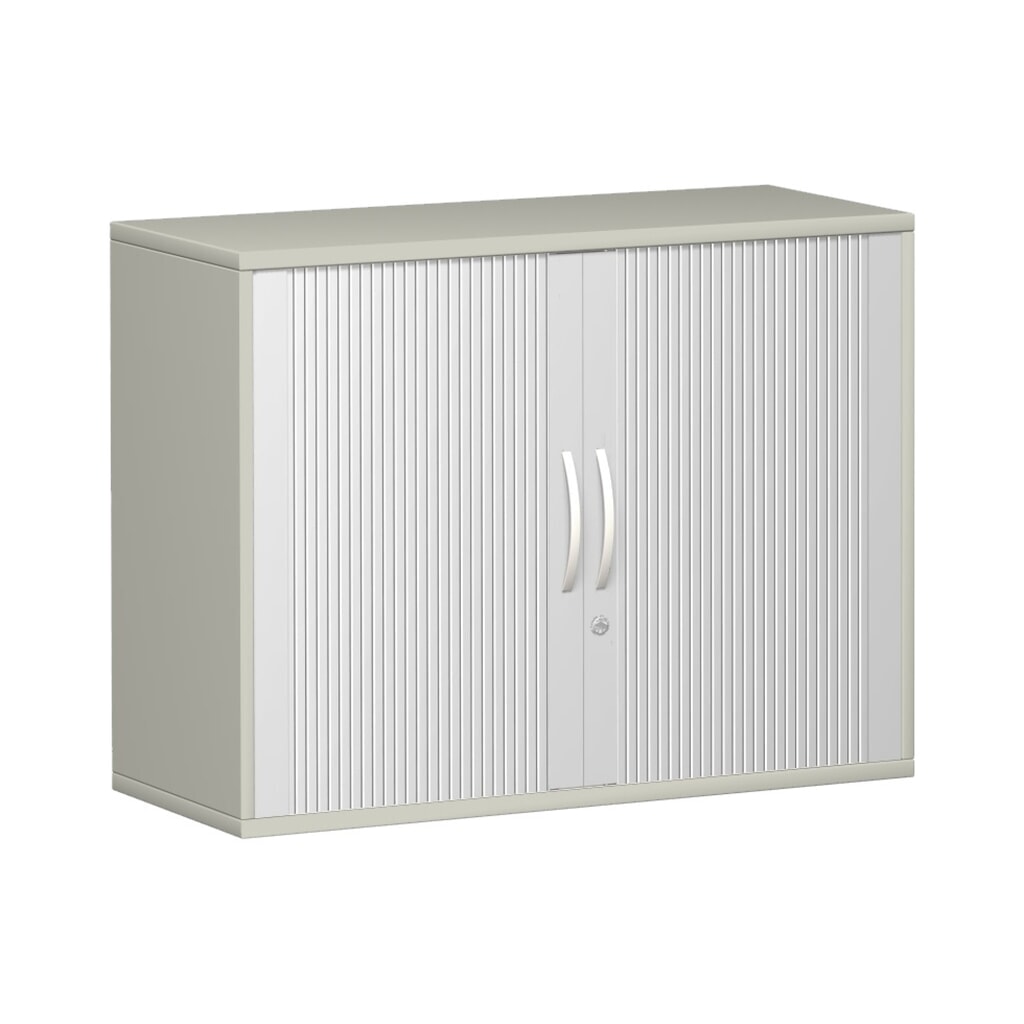 Geramöbel Querrollladenschrank Profi, 2 OH, Breite 1.000 mm, lichtgrau Produktabbildung: Geramöbel Querrollladenschrank Profi, 2 OH, Breite 1.000 mm, lichtgrau