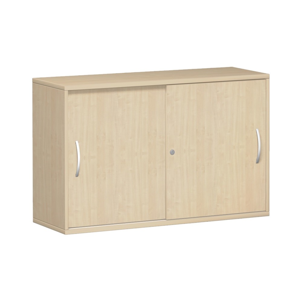 Produktabbildung: Geramöbel Schiebetürschrank Profi, 2 OH, Breite 1.200 mm, Ahorn