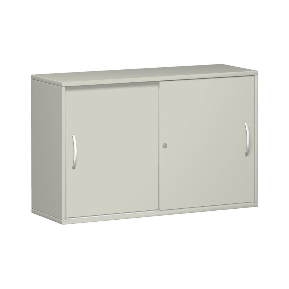 Produktabbildung: Geramöbel Schiebetürschrank Profi, 2 OH, Breite 1.200 mm, lichtgrau