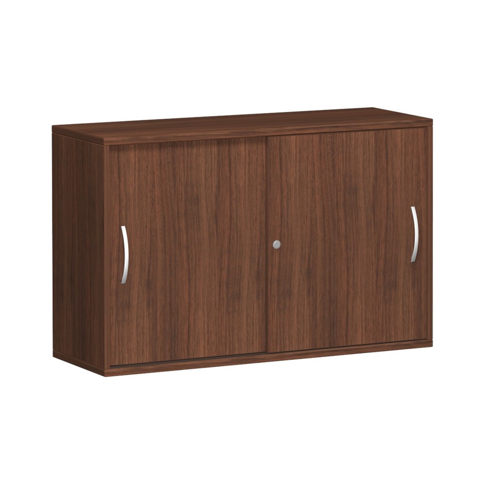 Produktabbildung: Geramöbel Schiebetürschrank Profi, 2 OH, Breite 1.200 mm, Nussbaum