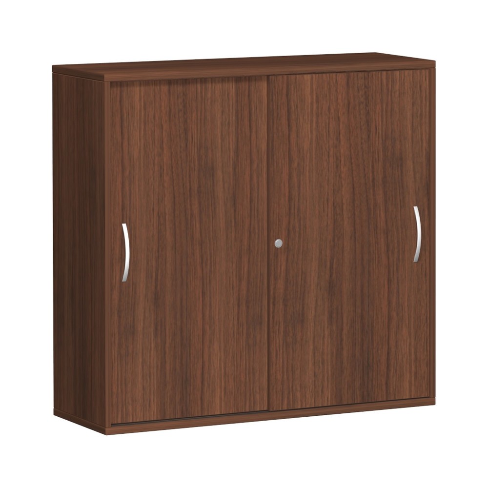 Produktabbildung: Geramöbel Schiebetürschrank Profi, 3 OH, Breite 1.200 mm, Nussbaum