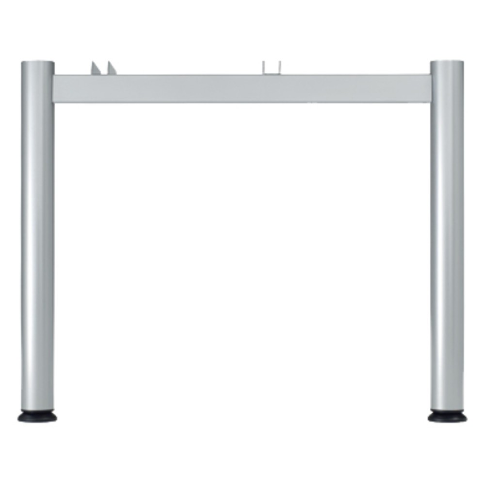 Produktabbildung Nr. 2: Geramöbel Manuell höhenverstellbarer Schreibtisch Profi, Freiform-Tischplatte 135° links, 4-Fuß-Gestell, BxT 2.166 x 1.130 mm, weiß