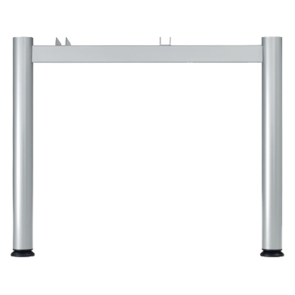 Geramöbel Manuell höhenverstellbarer Schreibtisch Profi, 4-Fuß-Gestell, BxT 1.600 x 800 mm, lichtgrau Produktabbildung Nr. 2: Geramöbel Manuell höhenverstellbarer Schreibtisch Profi, 4-Fuß-Gestell, BxT 1.600 x 800 mm, lichtgrau