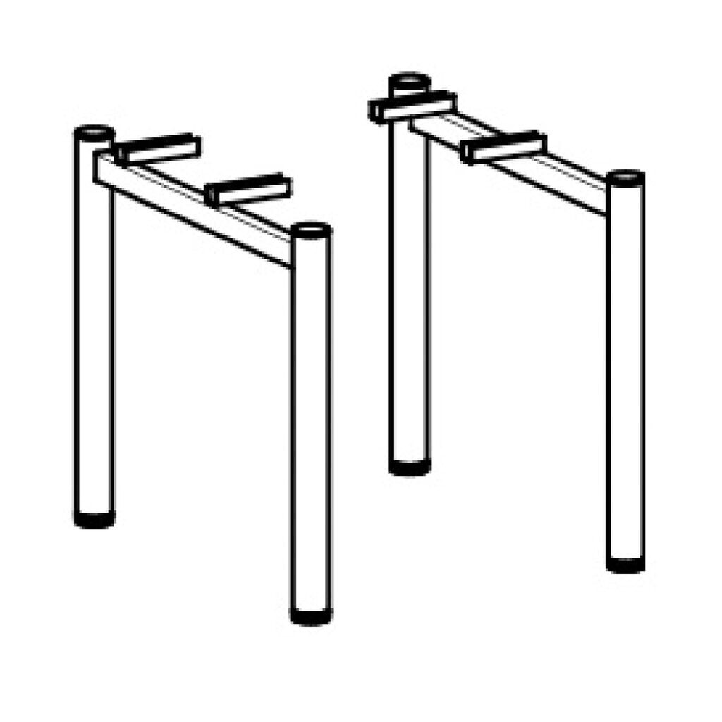 Produktabbildung Nr. 3: Geramöbel Manuell höhenverstellbarer Schreibtisch Profi, 4-Fuß-Gestell, BxT 1.600 x 800 mm, lichtgrau