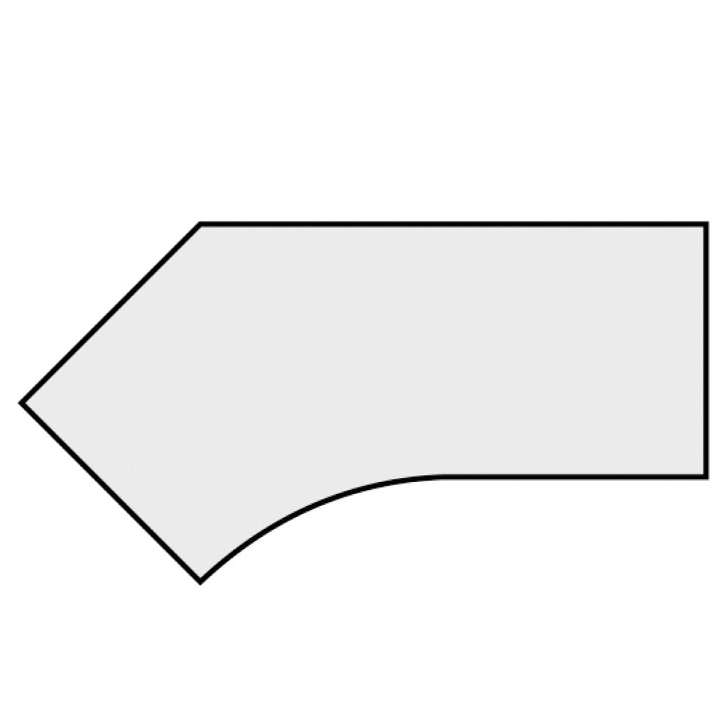 Produktabbildung Nr. 4: Geramöbel Büro-Schreibtisch Profi, Freiform-Tischplatte 135° links, C-Fuß-Gestell, BxT 2.166 x 1.130 mm, Buche