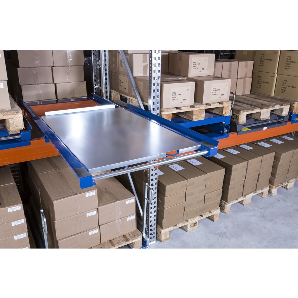 Produktabbildung Nr. 3: Geschlossener Stahlboden für Palettenauszug, Tragkraft 600 kg, 70 % Auszugstiefe