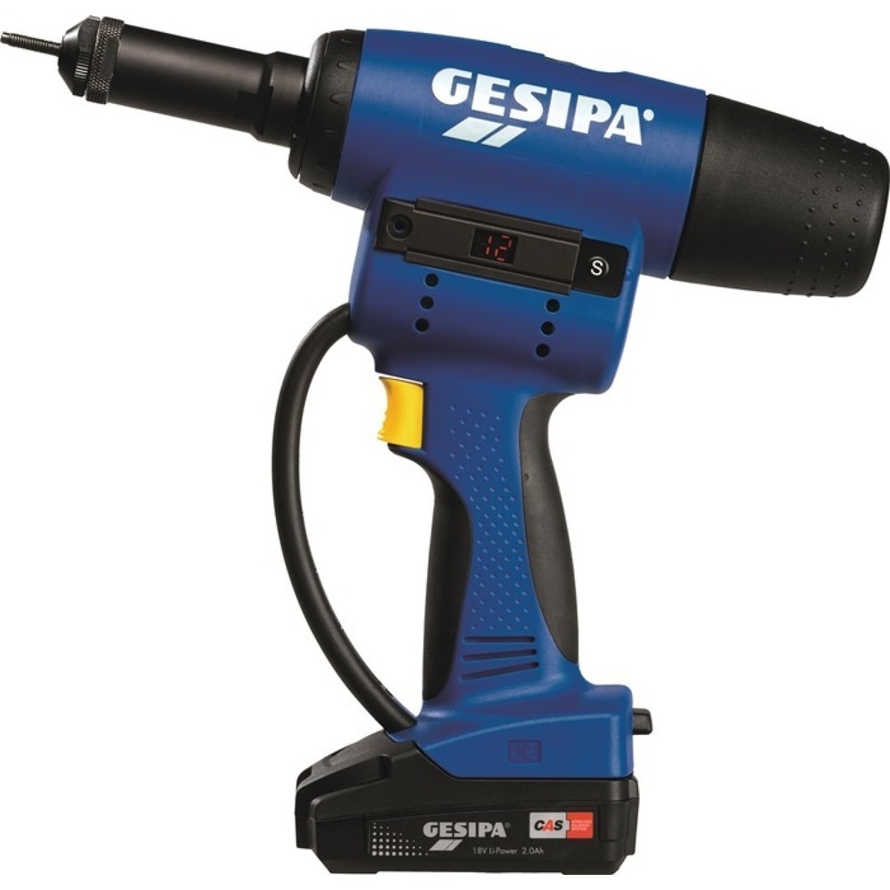 Produktabbildung: GESIPA Akkublindnietmutternsetzgerät FireBird® Pro, 10-teilig 15000 N, L-Boxx