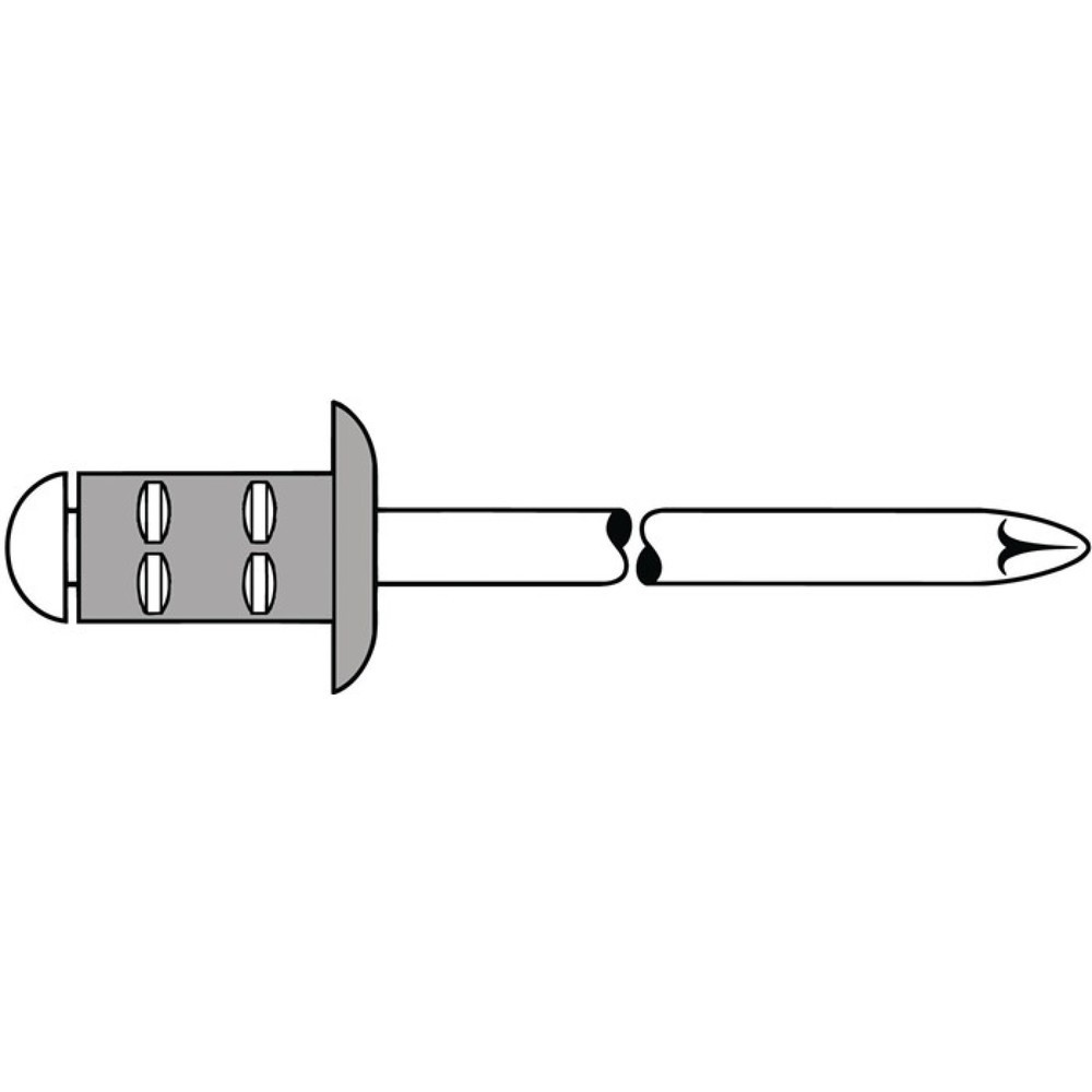 Produktabbildung: GESIPA Blindniet PolyGrip® Nietschaft dxl 3,2x8,0mm Alu/Edelstahl 100 St