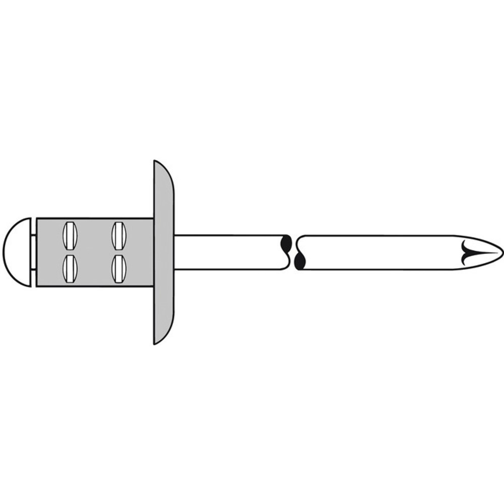 Produktabbildung: GESIPA Blindniet PolyGrip® Nietschaft dxl 4,8x17,0mm K16 Alu/Stahl 25 St