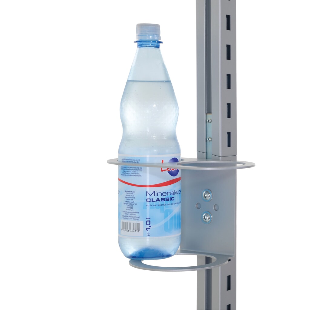 Produktabbildung: Getränkeflaschenhalter für Rocholz Packtische FLEX, HxBxT 130 x 210 x 125 mm