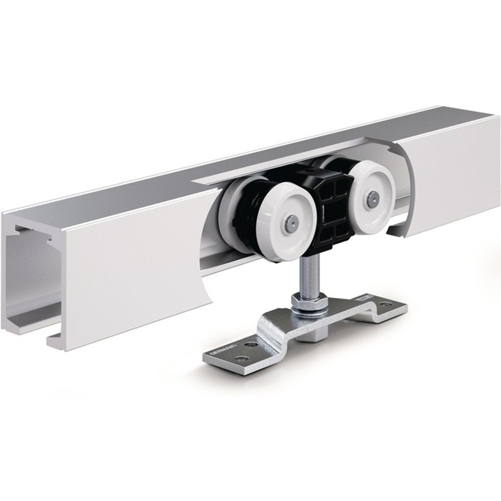 Produktabbildung: GEZE Schiebesystem Perlan 140, 26 - 60 mm Grundsystem, 140 kg 3250 mm EV 1, 500 - 1640 mm Wand- / Deckenmontage