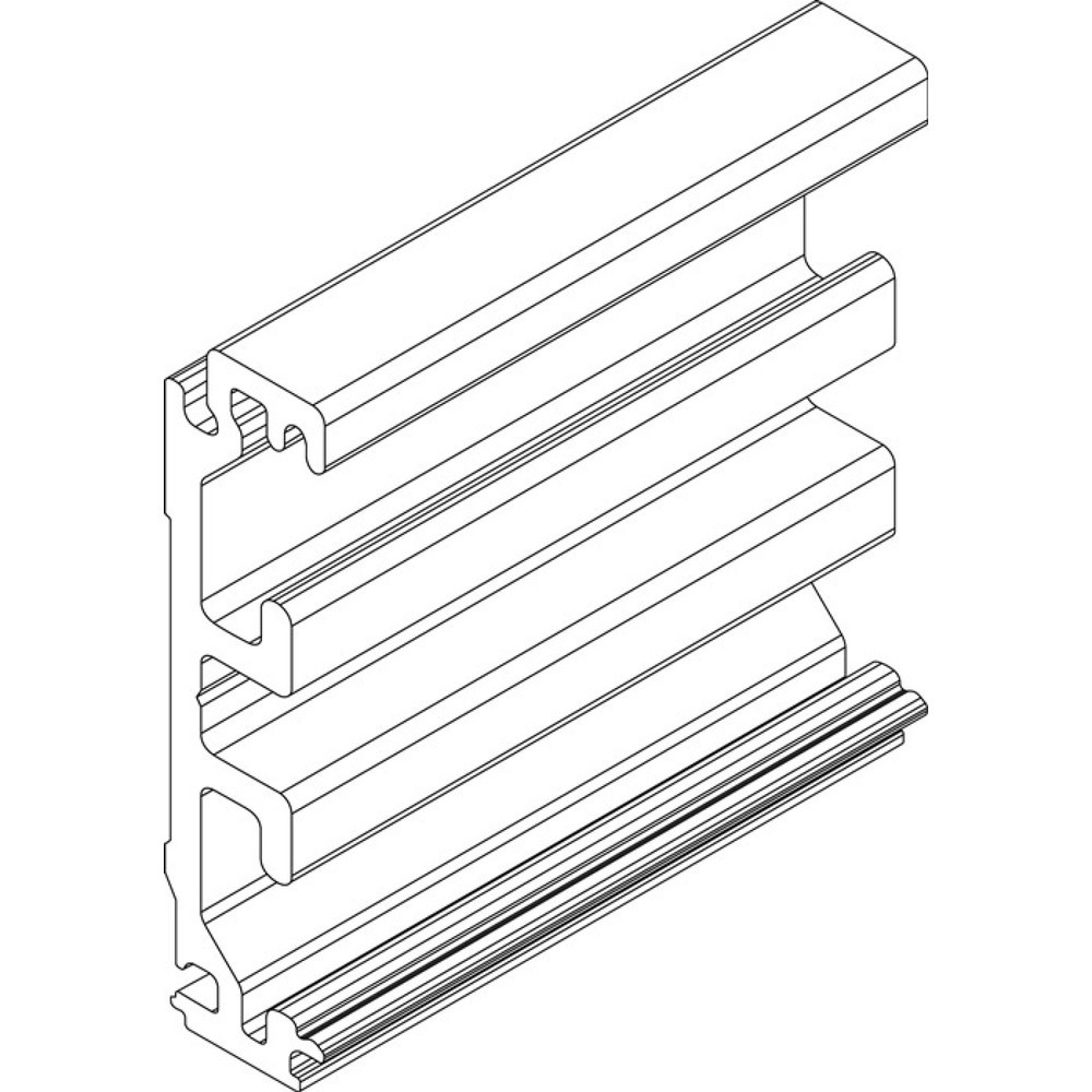 Produktabbildung: GEZE Zargenausgleichsprofil Wandmontage, Länge 1650 mm, Aluminium EV1, Levolan 60 / 120