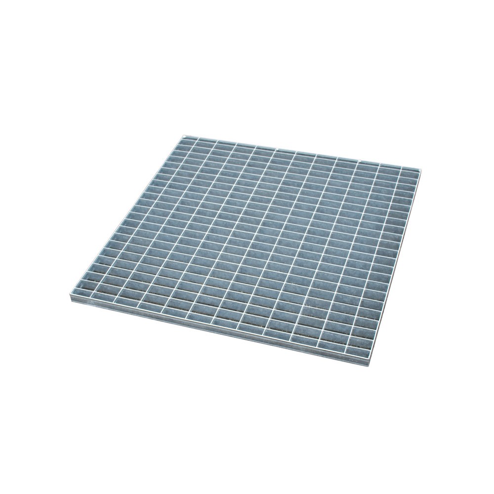 Produktabbildung: Gitterrost für Bauer® Auffangwanne aus Edelstahl, verzinkt, BxT 800 x 800 mm