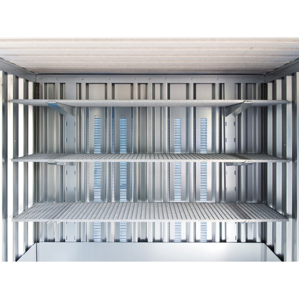 Produktabbildung: Gitterrost-Regal, Breite 2.000 mm, für SAFE Tank Gefahrstoffcontainer