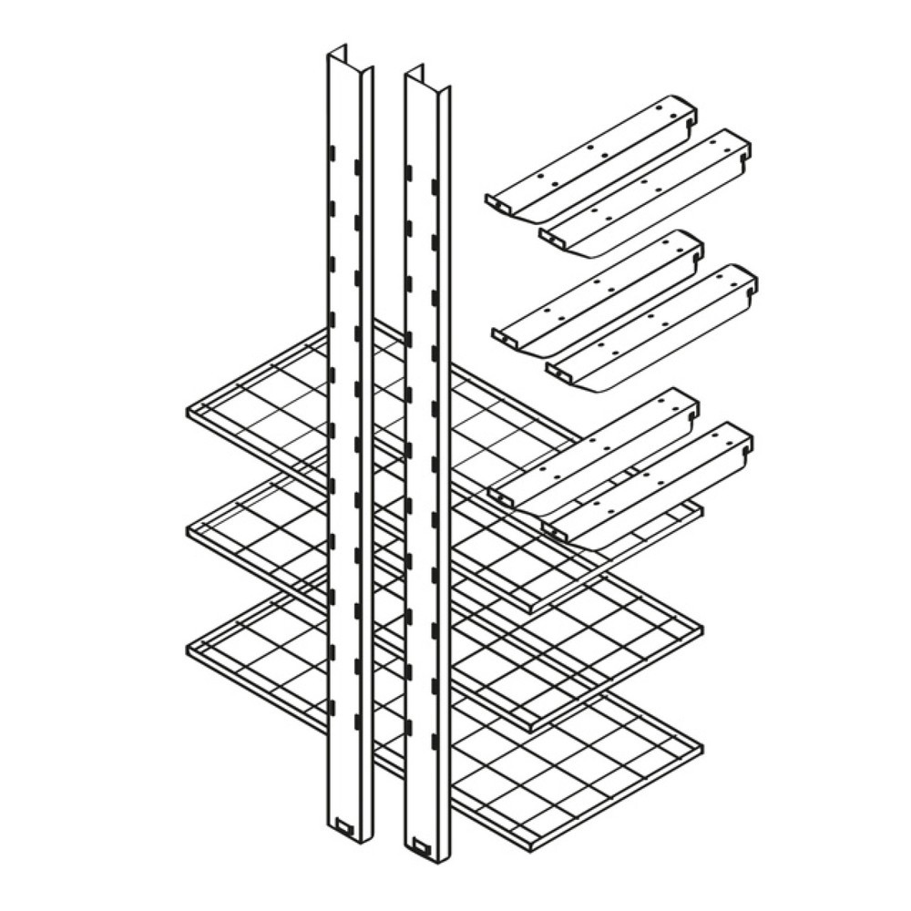 Produktabbildung Nr. 4: Gitterrost-Regal, Breite 2.000 mm, für SAFE Tank Gefahrstoffcontainer