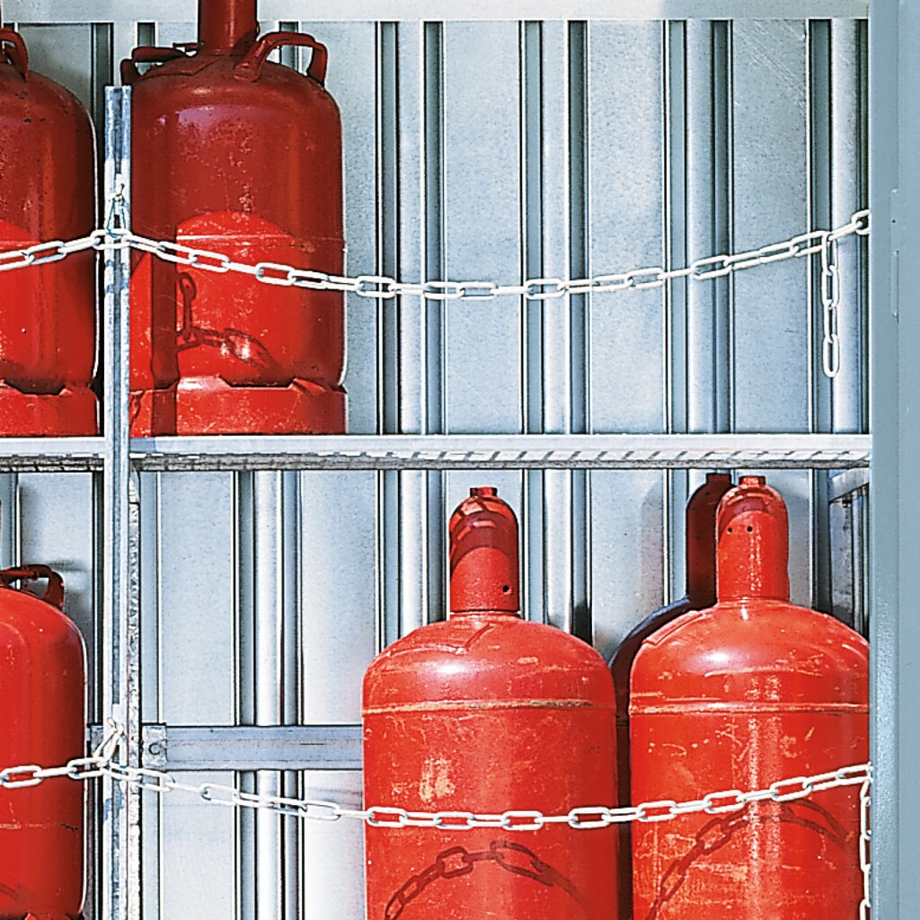 Gitterrost-Regalboden für Gasflaschen-Lagercontainer TRGS 510