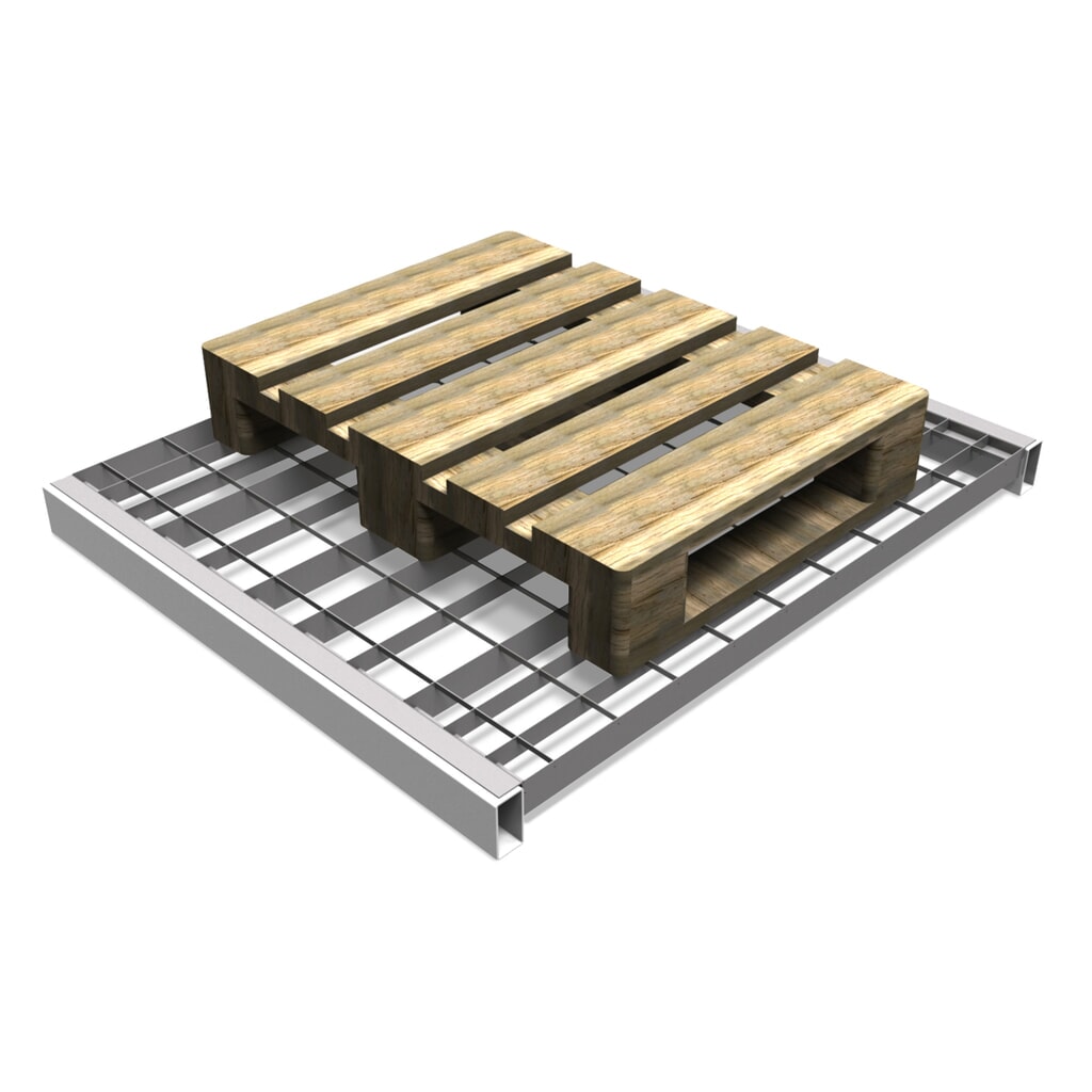 Produktabbildung Nr. 4: Gitterrostmodul für Palettenregal, HxBxT 60 x 890 x 995 mm, Tragkraft 1.000 kg