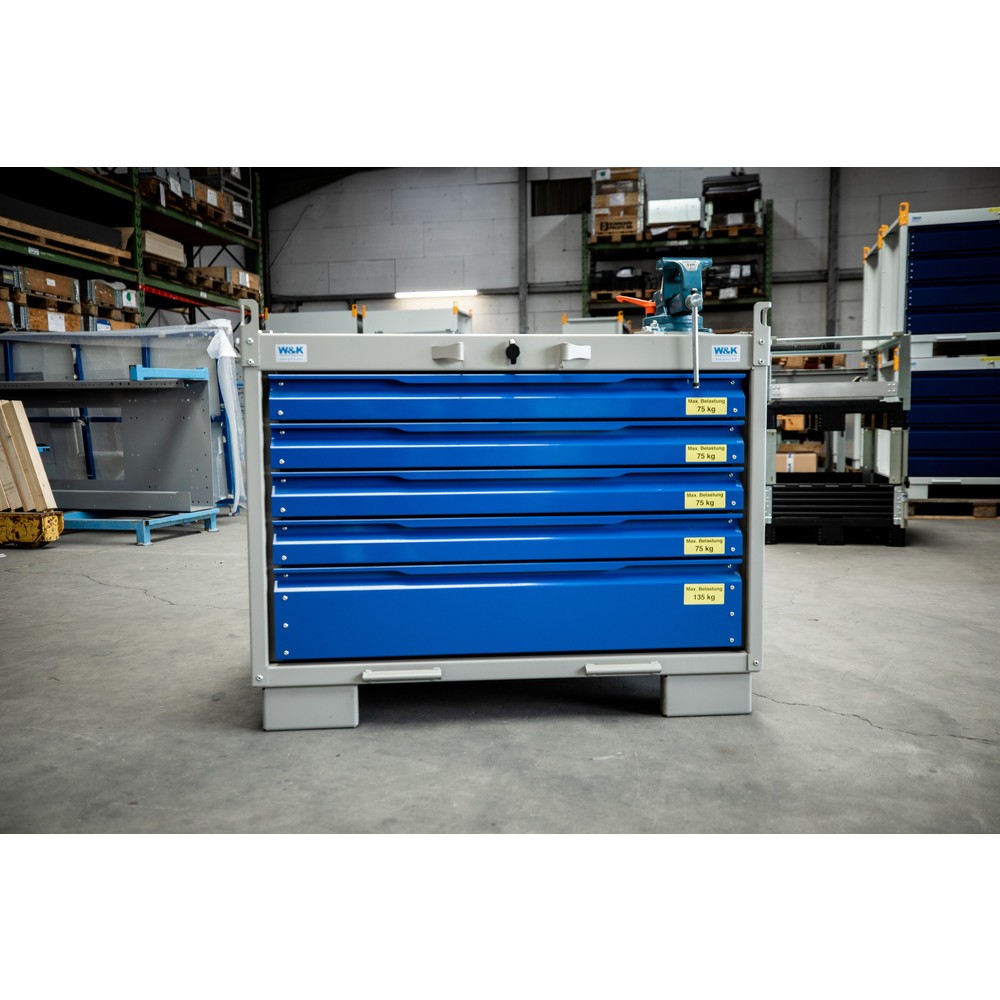 Produktabbildung Nr. 2: Gitty Schubladenschrank, HxBxT 1.010 x 1.250 x 860 mm, mit 2 Schubladen Größe L