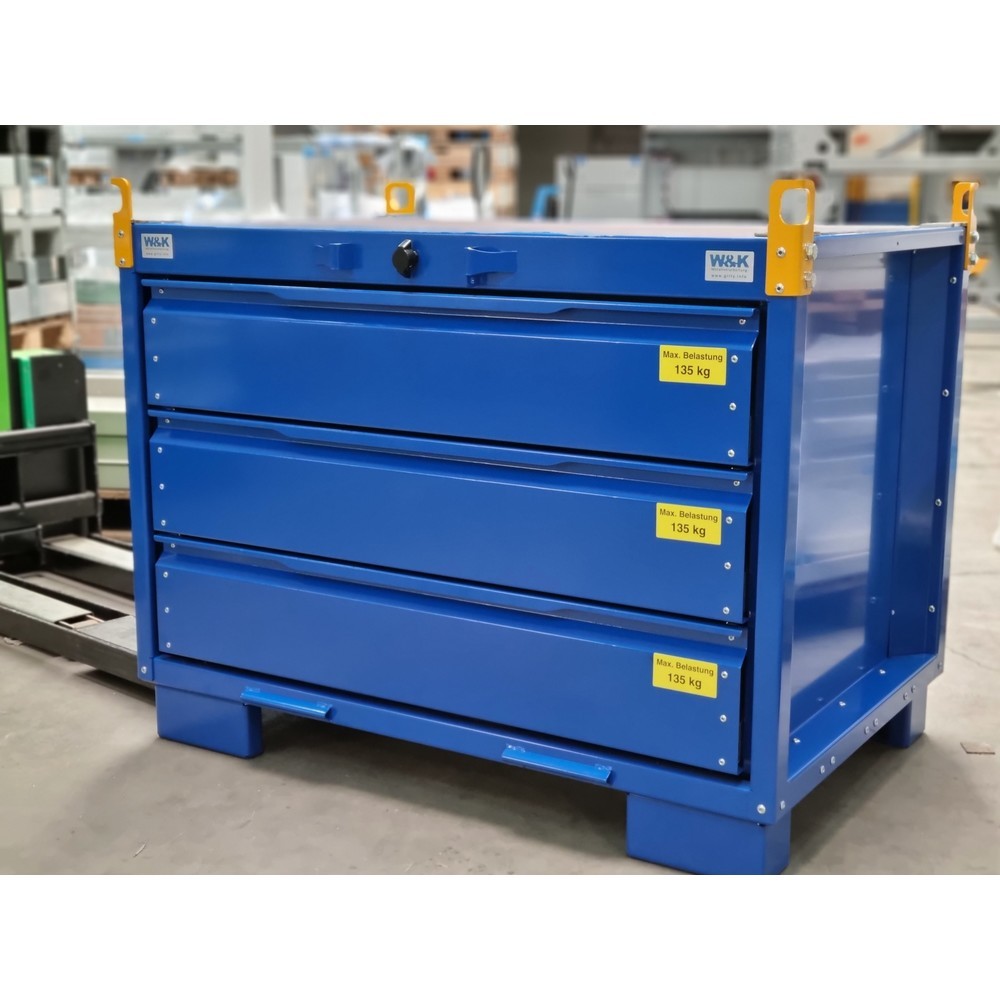 Produktabbildung Nr. 3: Gitty Schubladenschrank, HxBxT 1.010 x 1.250 x 860 mm, mit 2 Schubladen Größe L