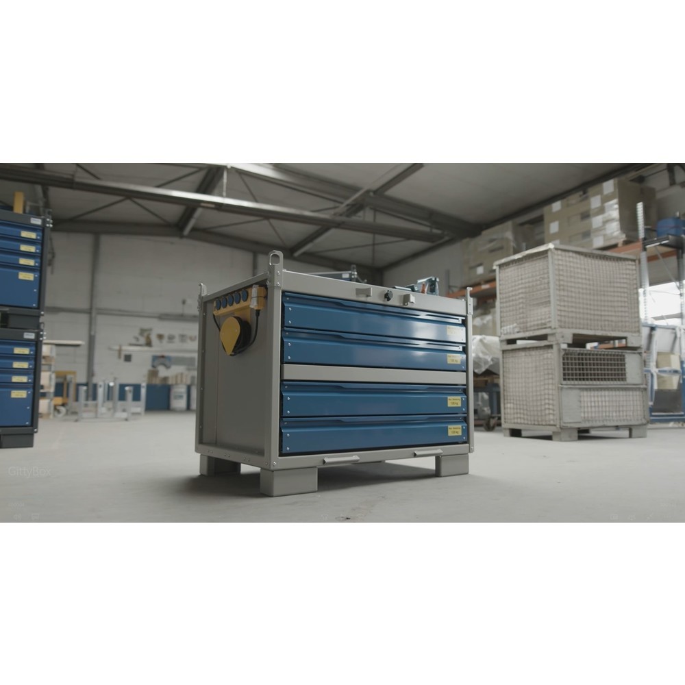 Produktabbildung Nr. 4: Gitty Schubladenschrank, HxBxT 1.010 x 1.250 x 860 mm, mit 2 Schubladen Größe L