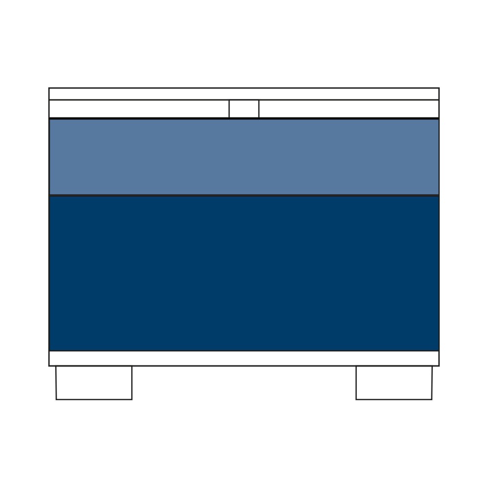 Produktabbildung: Gitty Schubladenschrank, HxBxT 1.010 x 1.250 x 860 mm, mit 2 Schubladen 1x Größe M, 1x Größe XL