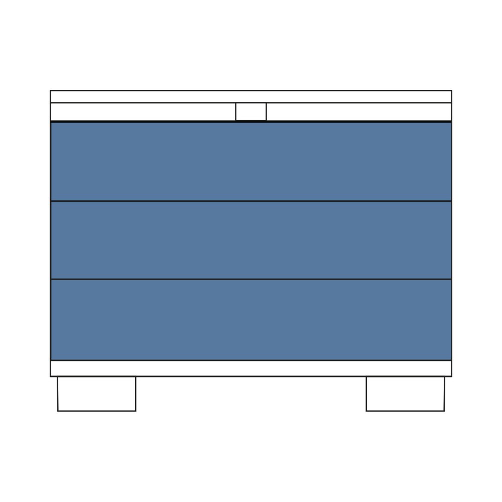 Produktabbildung: Gitty Schubladenschrank, HxBxT 1.010 x 1.250 x 860 mm, mit 3 Schubladen Größe M