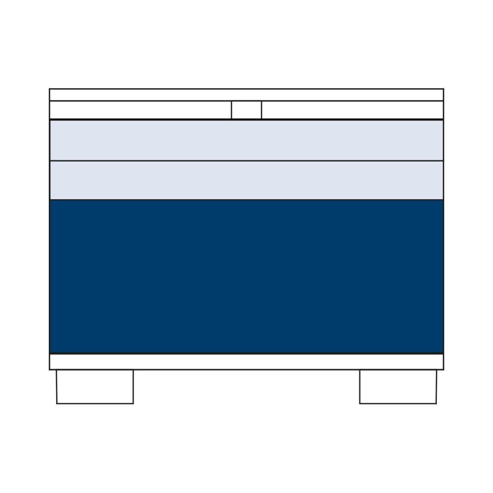 Produktabbildung: Gitty Schubladenschrank, HxBxT 1.010 x 1.250 x 860 mm, mit 3 Schubladen, 2x Größe XS 1x Größe XL