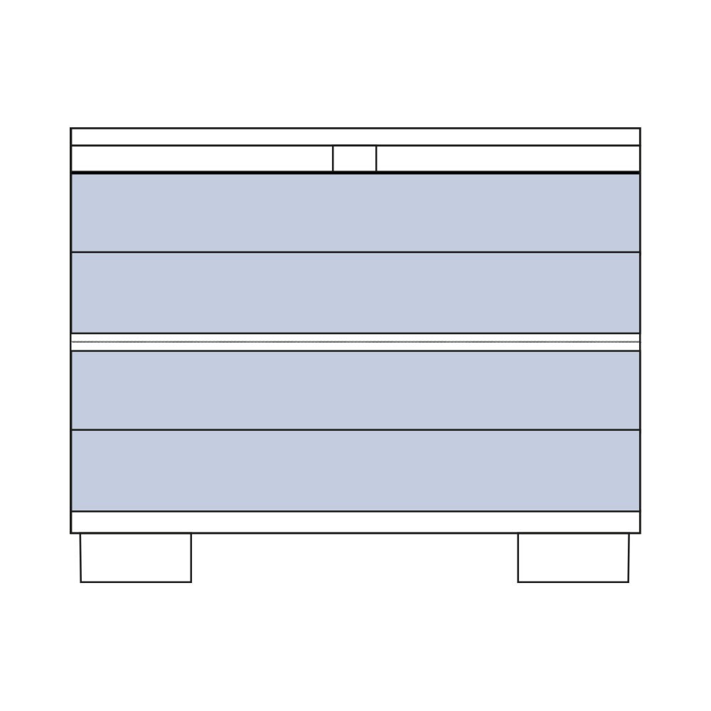 Produktabbildung: Gitty Start Schubladenschrank, HxBxT 1.010 x 1.250 x 860 mm, mit 2 Schubladen, Größe L