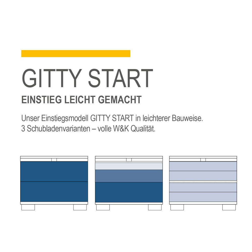 Produktabbildung Nr. 7: Gitty Start Schubladenschrank, HxBxT 1.010 x 1.250 x 860 mm, mit 4  Schubladen, Größe S