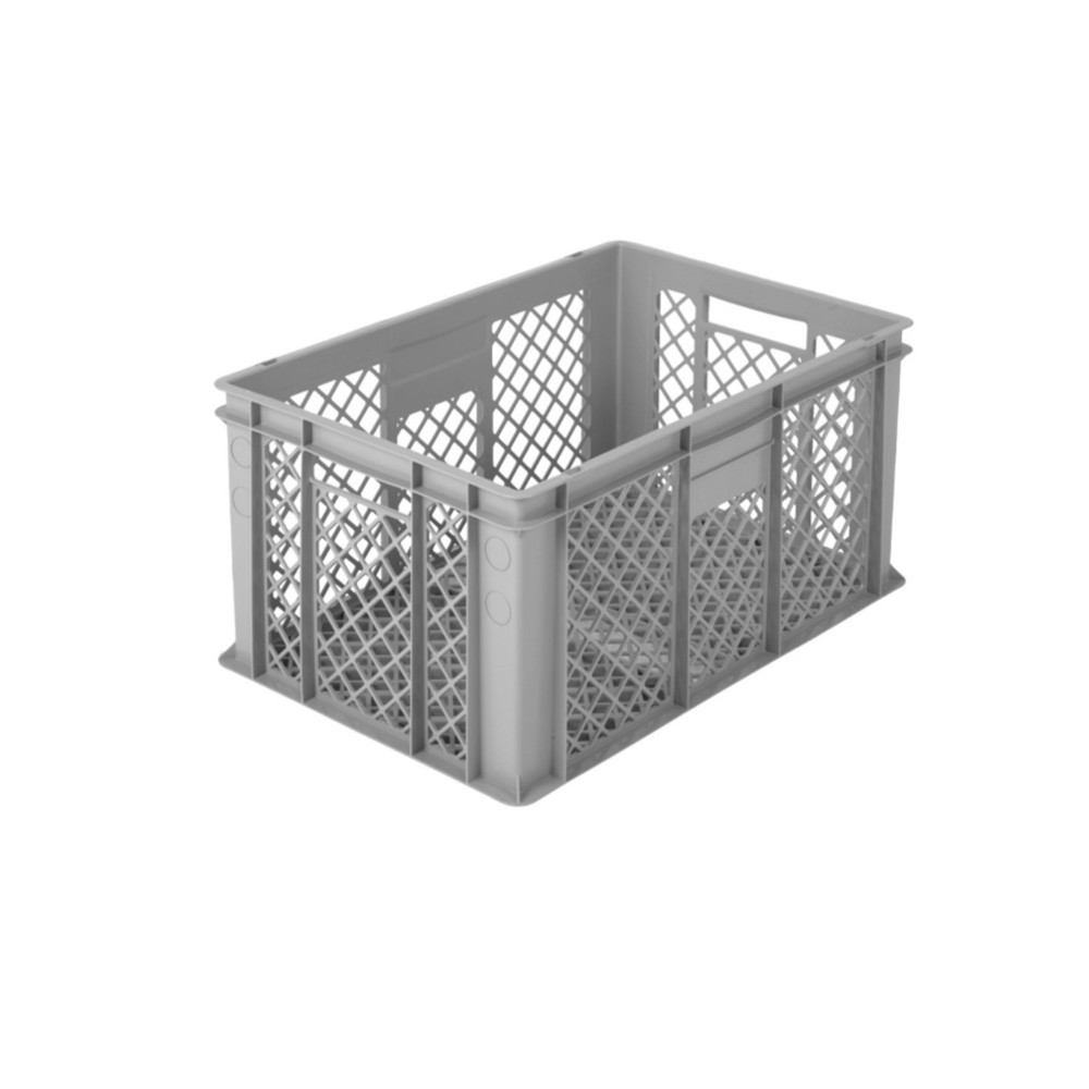 Produktabbildung: Gläserkiste, durchbrochen, grau, 600x400x290 mm