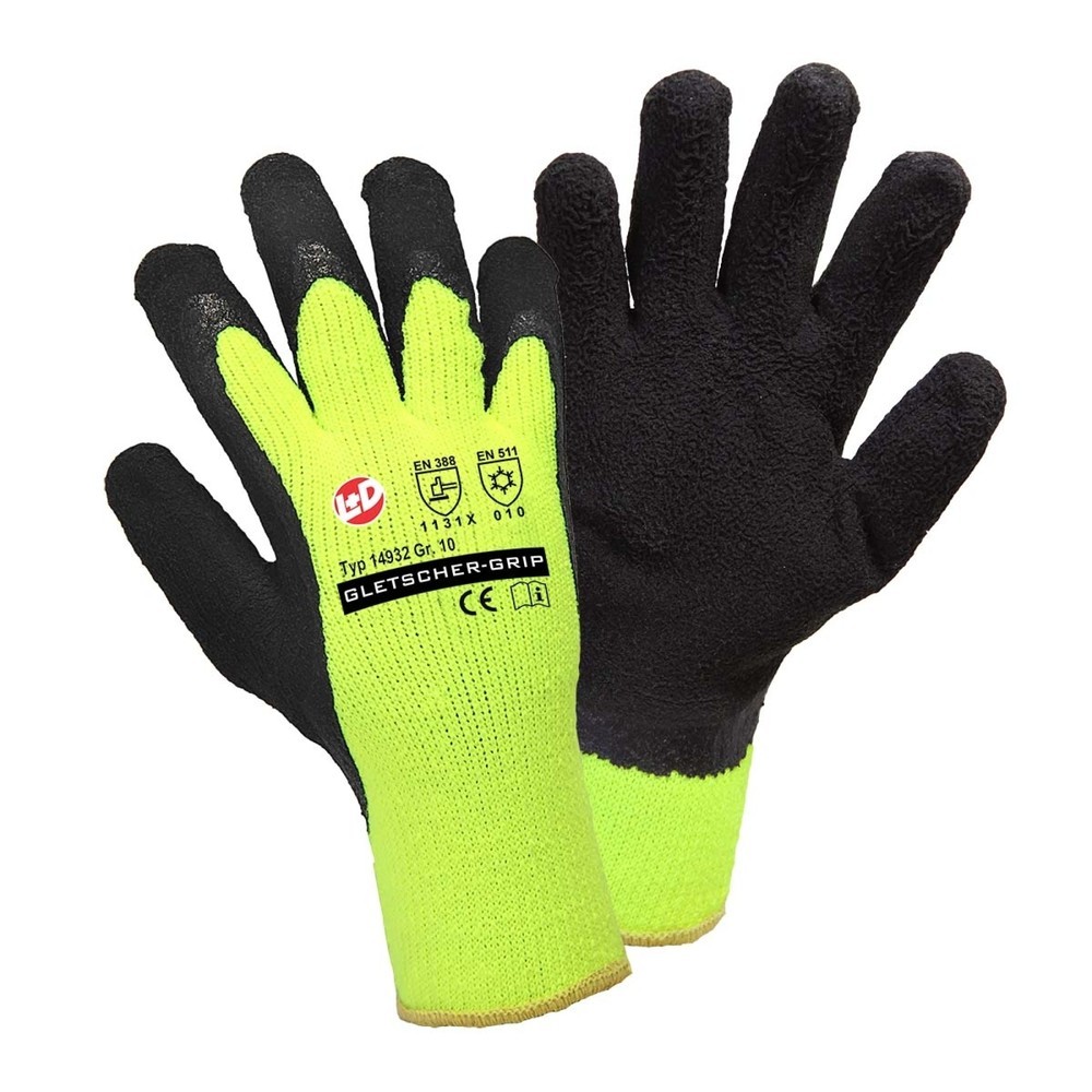 Produktabbildung: GLETSCHER-GRIP Winterstrickhandschuh, neongelb, Größe 10