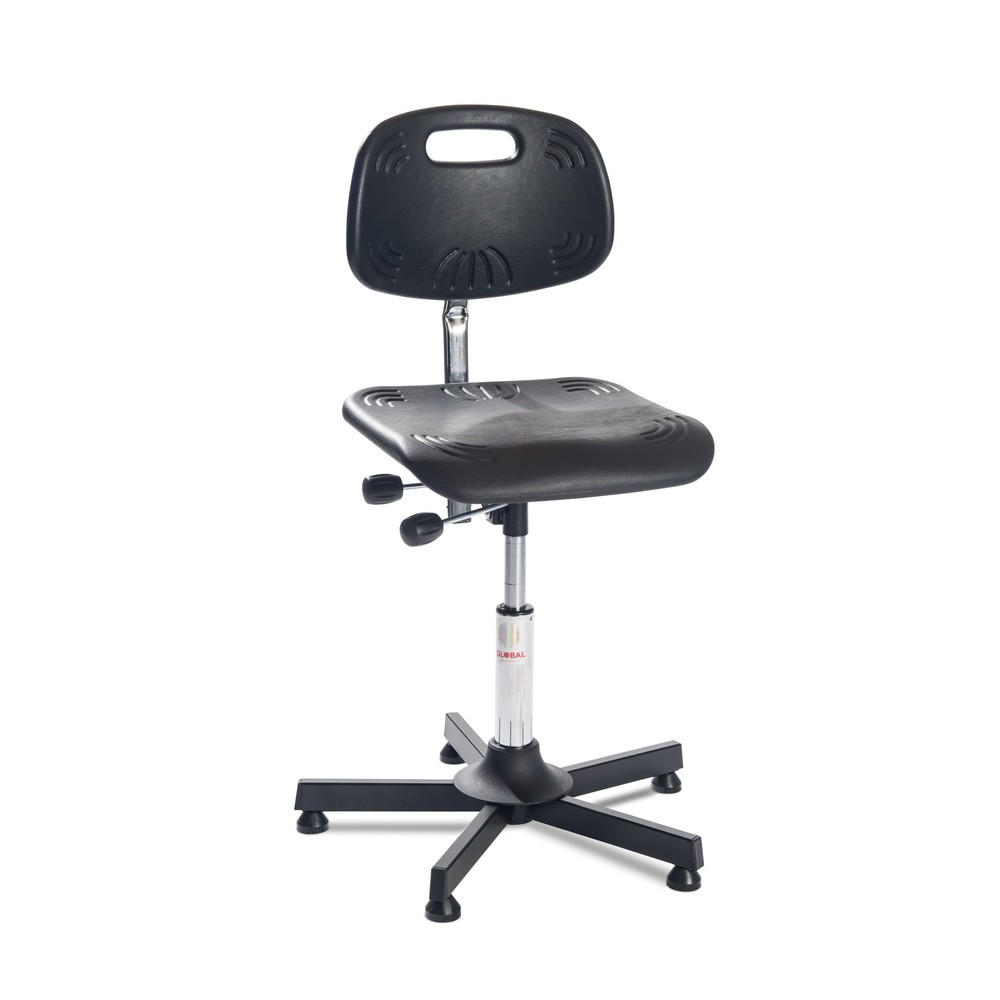 Produktabbildung: Global Stole A/S Arbeitsdrehstuhl Classic, Sitzhöhe 640-900 mm, Bodengleiter, Stahlbasis