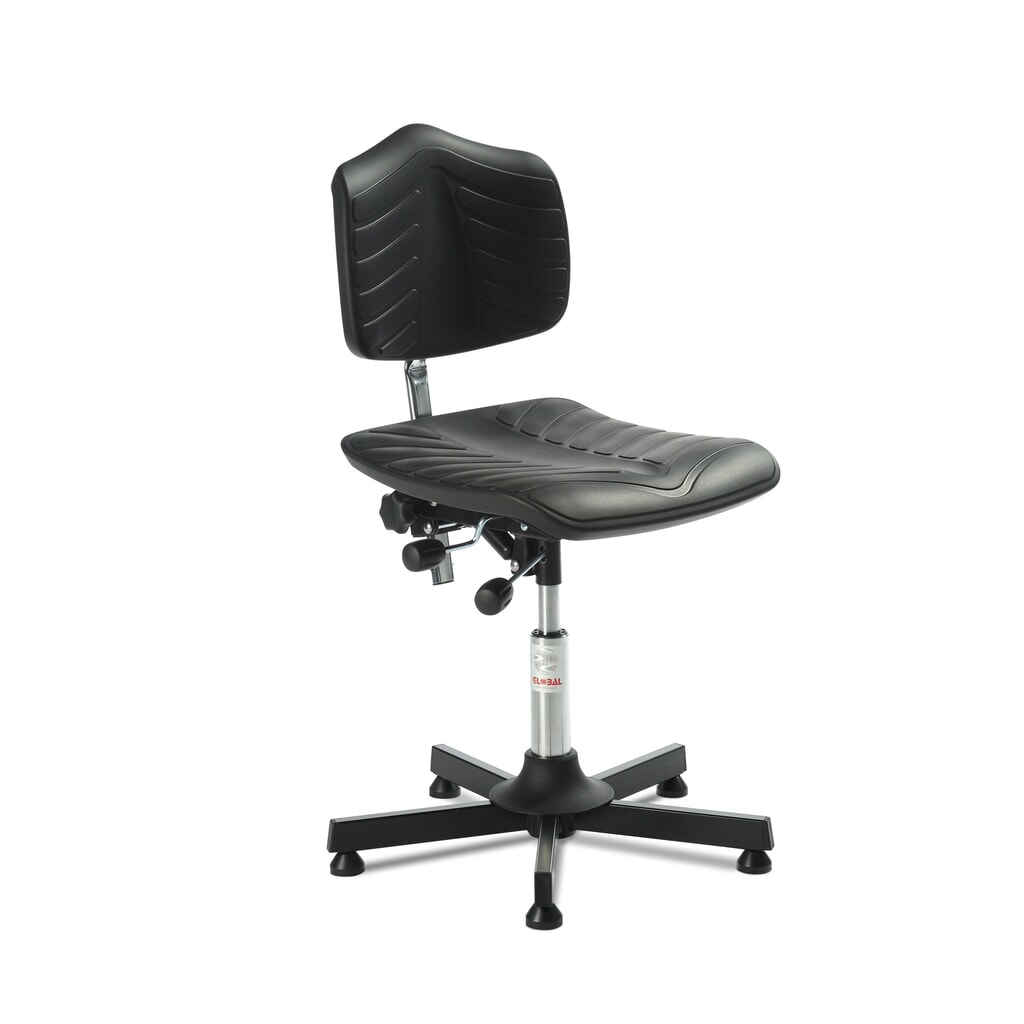 Global Stole A/S Arbeitsdrehstuhl Premium, Sitzhöhe 470-600 mm, Bodengleiter, Stahlbasis Produktabbildung: Global Stole A/S Arbeitsdrehstuhl Premium, Sitzhöhe 470-600 mm, Bodengleiter, Stahlbasis