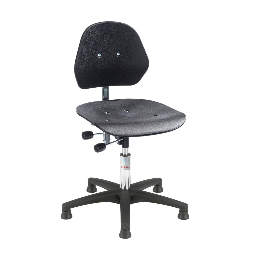 Produktabbildung: Global Stole A/S Arbeitsdrehstuhl Solid, Sitzhöhe 520-710 mm, Bodengleiter, Kunststoffbasis