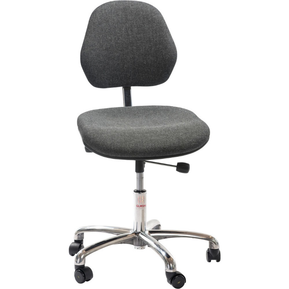 Produktabbildung: Global Stole A/S ESD-Stuhl Aktiv Euromatic, Stoffpolster, Sitzhöhe 490-620 mm, Rollen
