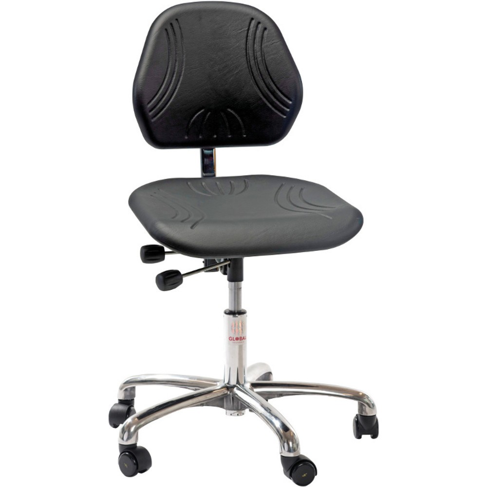Produktabbildung: Global Stole A/S ESD-Stuhl Comfort Euromatic, Polyurethan, Sitzhöhe 460-590 mm, Fußring, Bodengleiter