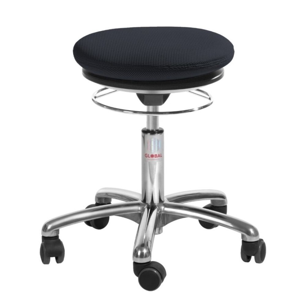 Produktabbildung: Global Stole A/S Hocker Pilates, 3D-Stoff, Sitzhöhe 430-560 mm, schwarz