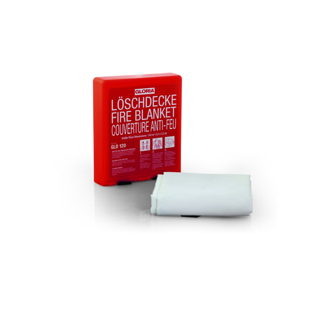 GLORIA® Löschdecke GLD120 (D/GB/F), 1200x1200mm Produktabbildung: GLORIA® Löschdecke GLD120 (D/GB/F), 1200x1200mm