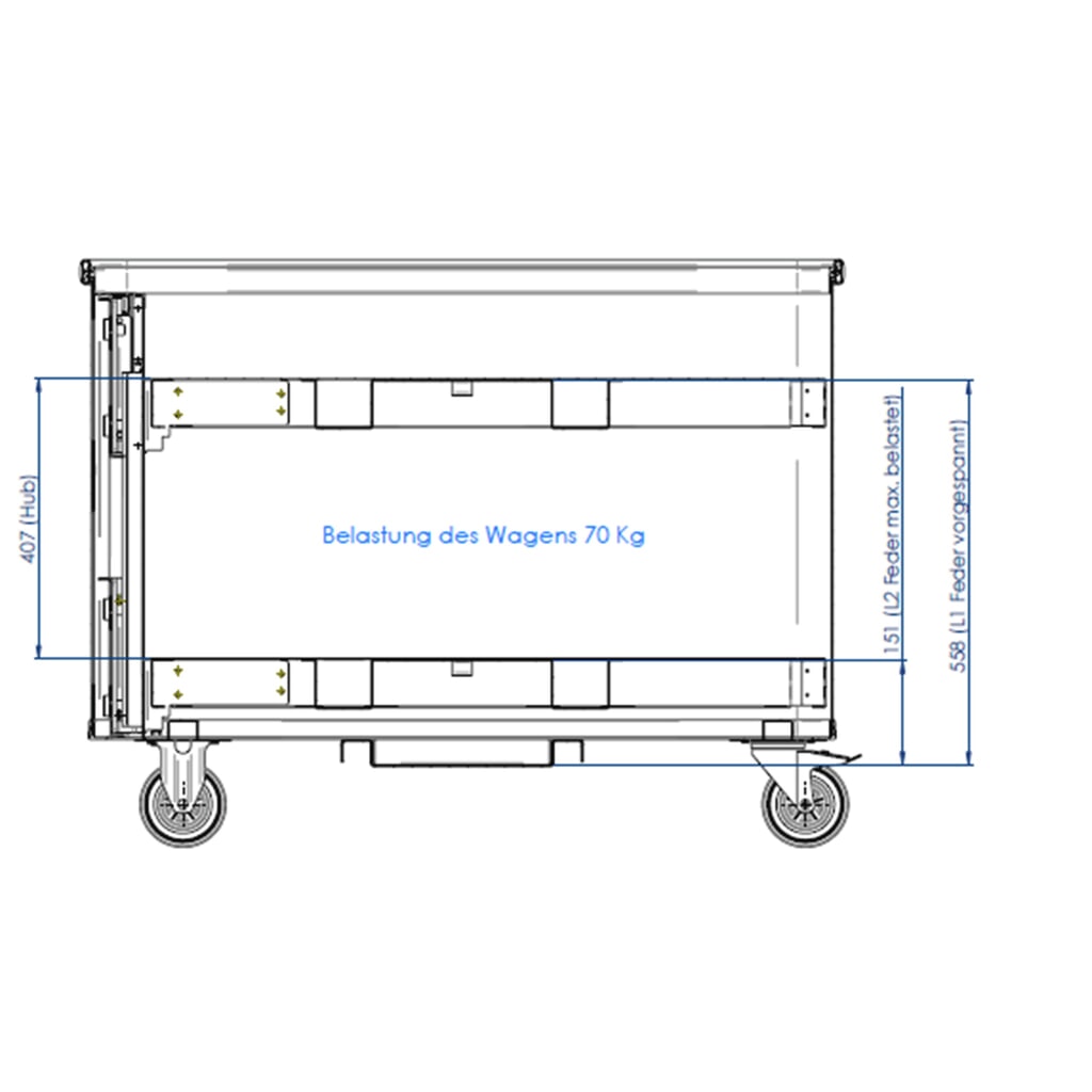 Federbodenwagen aus Aluminium, Volumen 380 Liter Produktabbildung Nr. 5: Federbodenwagen aus Aluminium, Volumen 380 Liter