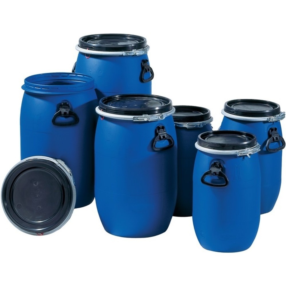Produktabbildung: Graf Weithalsfass 30l PE blau 2 Tragegriffe Einfüllöffnung-D.255mm